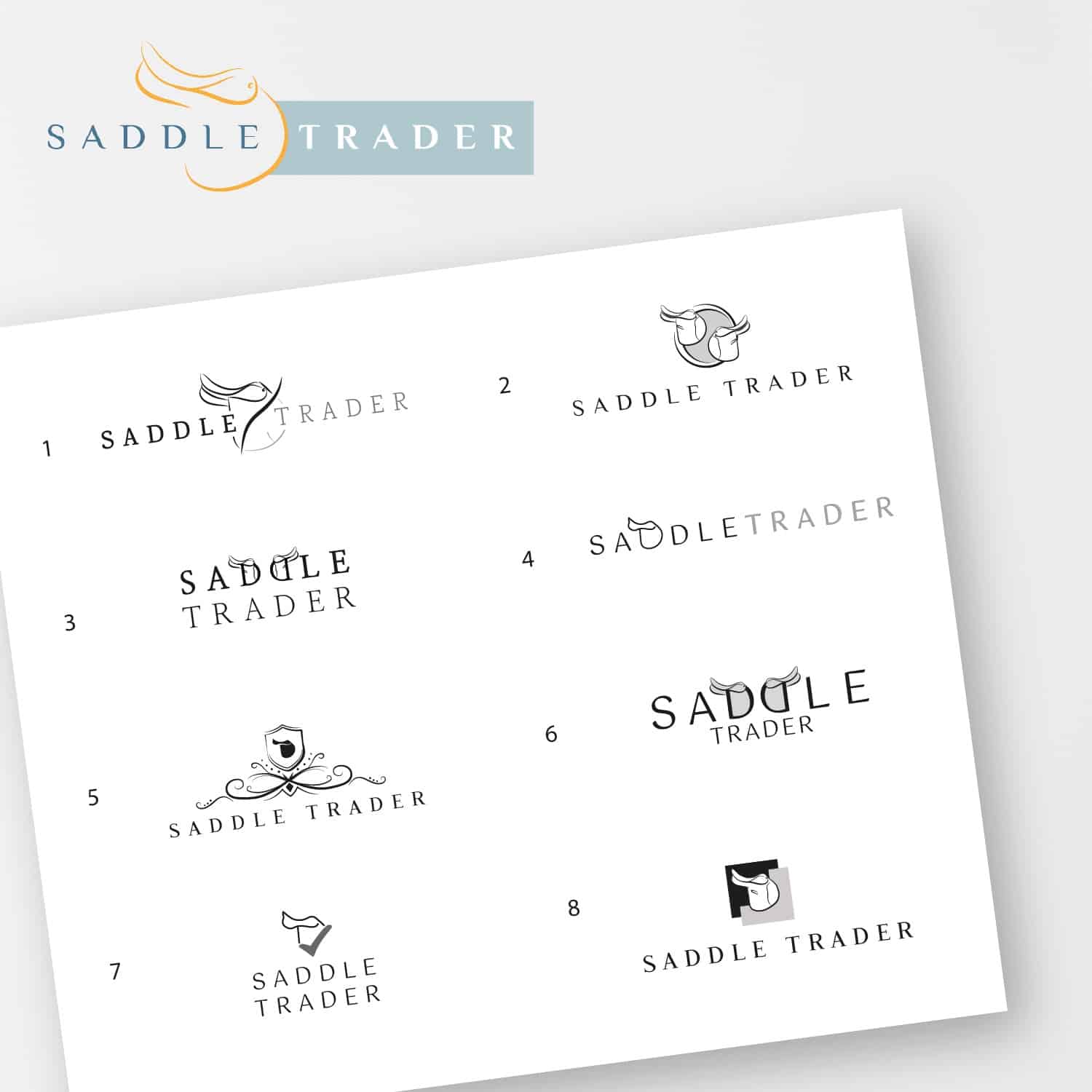 branding and logo design saddle trader