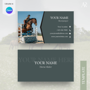 horse rider business card template