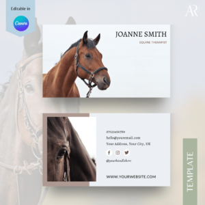 equine therapist business card template